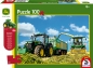 Preview: Puzzle John Deere - Traktor 7310R und 8600i Feldhäcksler 100 Teile - inkl. original SIKO Traktor 7530 - SCHMIDT SPIELE®