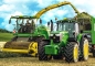 Preview: Puzzle John Deere - Traktor 6195M und Feldhäcksler 8500i 100 Teile - inkl. original SIKO Traktor 7530 - SCHMIDT SPIELE®