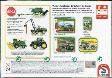 Puzzle John Deere - Traktor 6630 mit Feldspritze 40 Teile - inkl. original SIKO Traktor 7530 - SCHMIDT SPIELE®