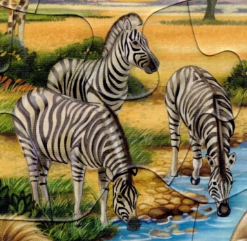 Rahmenpuzzle 2er Set - Tiere in Afrika 24 Teile - Tiere am Nordpol 40 Teile - SCHMIDT SPIELE®