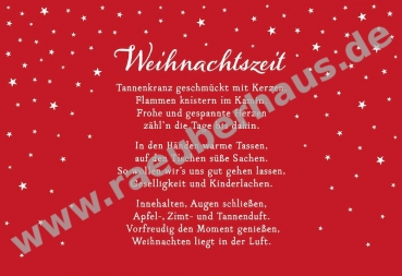 Weihnachtszeit, Klappkarte mit Umschlag