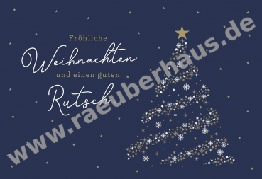 Fröhliche Weihnachten und einen guten Rutsch, Klappkarte mit Umschlag