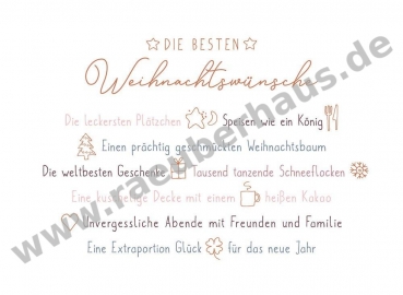 Die besten Weihnachtswünsche, Postkarte
