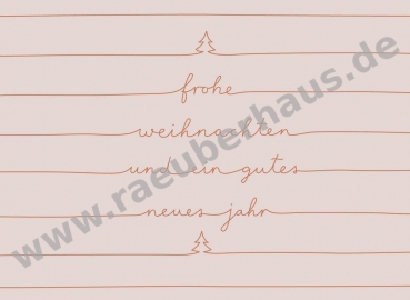 Frohe Weihnachten und ein gutes neues Jahr, Postkarte