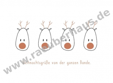 Weihnachtsgrüße von der ganzen Bande, Postkarte