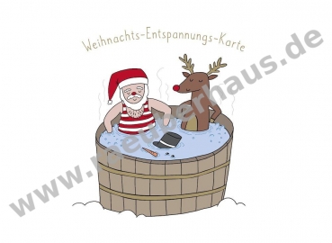 Weihnachts-Entspannungs-Karte, Postkarte