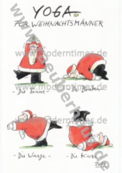 Yoga für Weihnachtsmänner, Postkarte