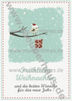 Fröhliche Weihnachten und die besten Wünsche, Postkarte