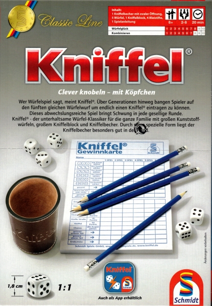 Kniffel® mit großem Spielblock und extragroßen Würfeln - SCHMIDT SPIELE®