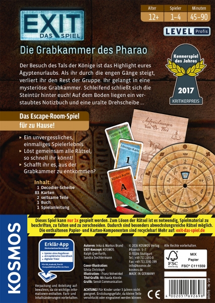 EXIT - Das Spiel: Die Grabkammer des Pharao