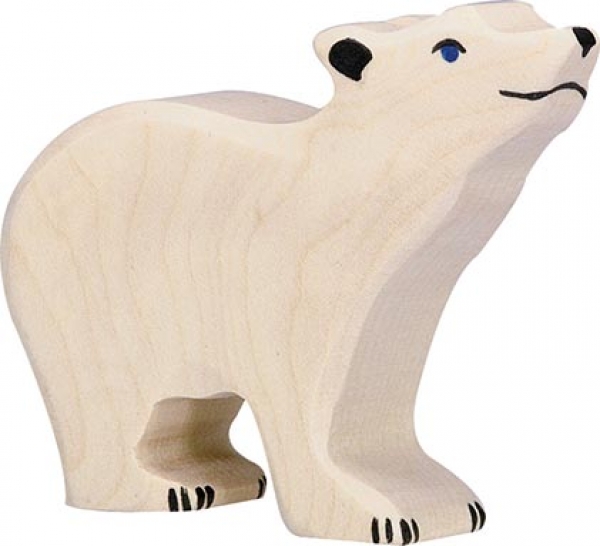 Eisbär, klein und Kopf hoch - HOLZTIGER