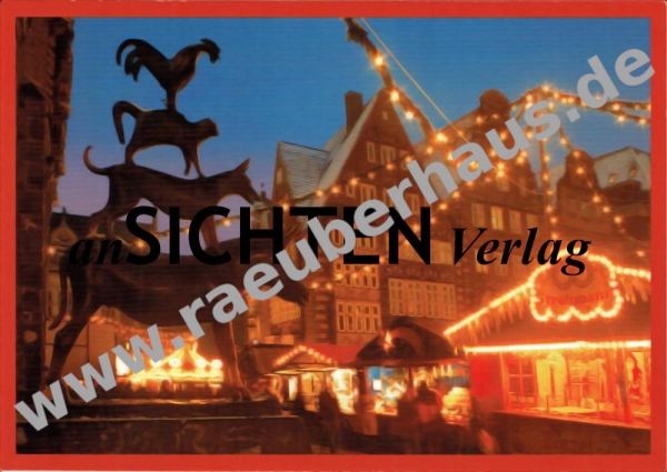 Bremen Weihnachten bei den Stadtmusikanten, Ansichtskarte