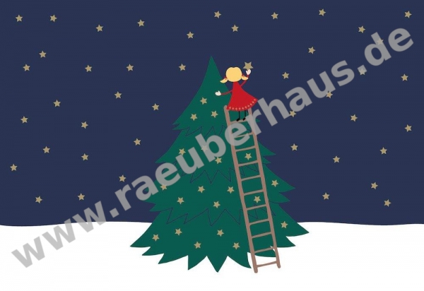 Tannenbaum, Klappkarte mit Umschlag