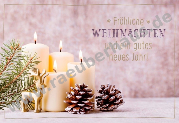 Fröhliche Weihnachten und ein gutes neues Jahr, Klappkarte mit Umschlag