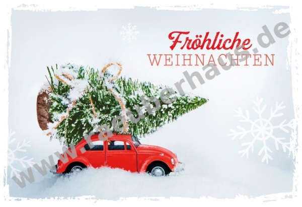 Fröhliche Weihnachten, Klappkarte mit Umschlag