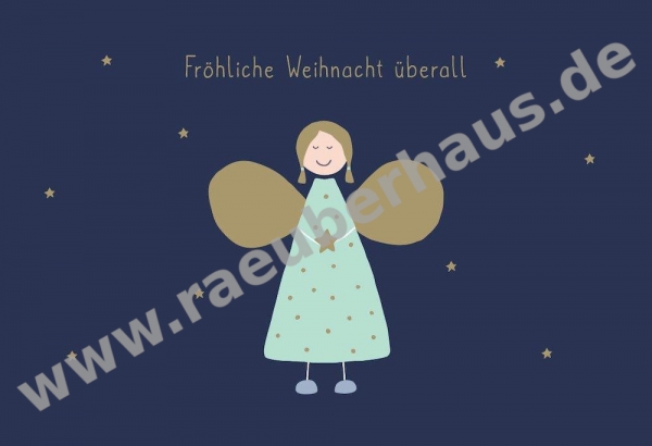 Fröhliche Weihnacht überall, Midikarte mit Umschlag