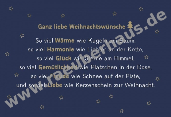 Ganz liebe Weihnachtswünsche, Midikarte mit Umschlag