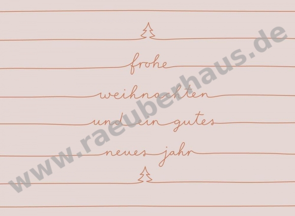 Frohe Weihnachten und ein gutes neues Jahr, Postkarte