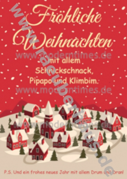 Fröhliche Weihnachten mit Allem, Postkarte