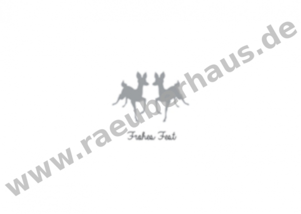 Frohes Fest Rehe silber, Postkarte